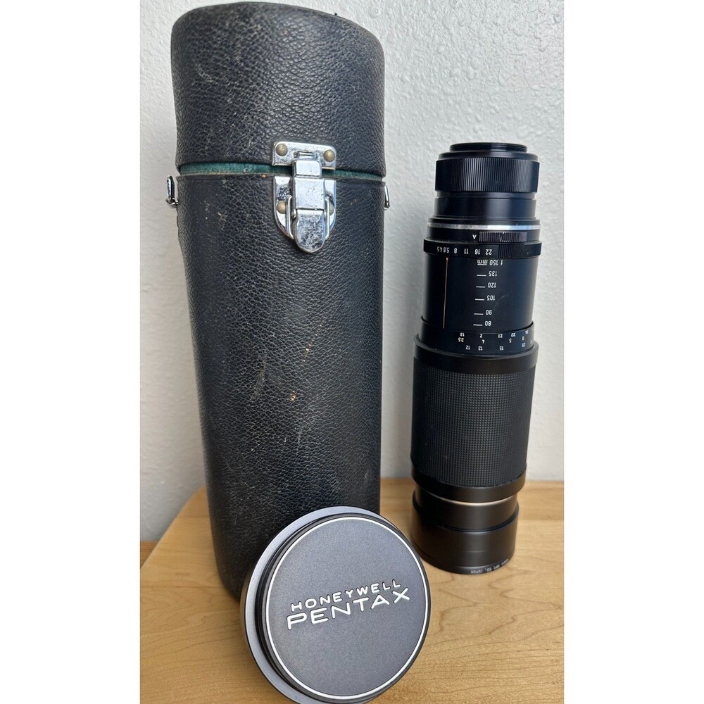 Vintage Pentax Super Takumar 70-150mm f4.5 Lens M42 + Case Filter AS-IS Haze